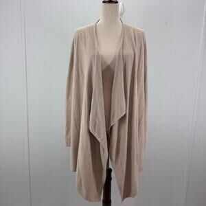 NWT Barefoot Dreams Bamboo Chic Lite Calypso Wrap Cardigan L/XL Stone Lagenlook